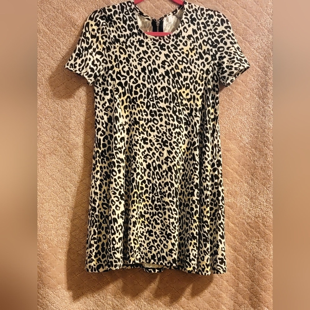 Zara Animal Print Short Sleeve Dress